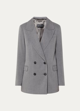 Pennyblack Dames Raduno double-breasted blazer met klepzakken in de kleur Middengrijs