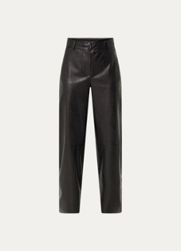 Pennyblack Dames Lord high waist wide fit pantalon van imitatieleer in de kleur Zwart