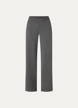 Pennyblack Dames Ristoro high waist wide fit pantalon met visgraatdessin in de kleur Zwart
