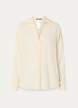 Pennyblack Dames Blouse met V-hals in de kleur Ivoor