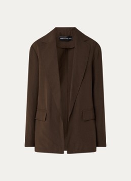 Pennyblack Dames Umido blazer in linnenblend met steekzakken in de kleur Donkerbruin