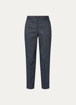 Pennyblack Dames Carezza high waist slim fit broek in linnenblend in de kleur Indigo