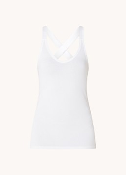 10DAYS Dames The Wrapper tanktop van katoen in de kleur Wit