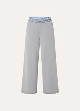 10DAYS Dames High waist wide leg joggingsbroek met steekzakken in de kleur Grijs