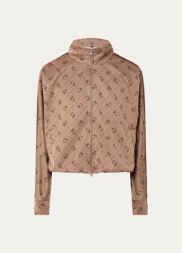 10DAYS Dames Sweatvest met logo en steekzakken in de kleur Bruin