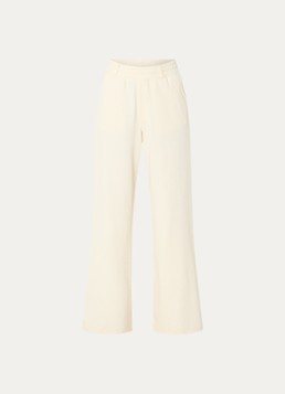 10DAYS Dames High waist wide fit joggingbroek met steekzakken in de kleur Creme