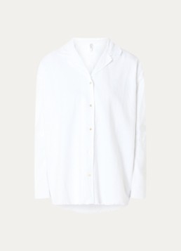 10DAYS Dames Blouse in linnenblend in de kleur Wit