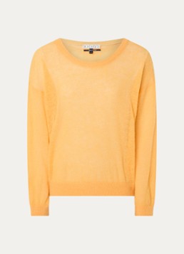 10DAYS Dames Grofgebreide trui in alpaca wolblend in de kleur Oranje