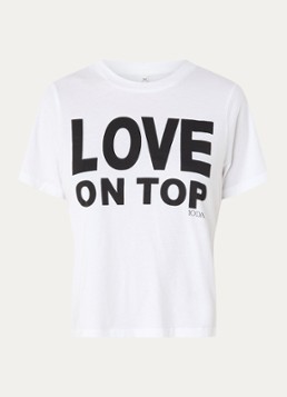 10DAYS Dames T-shirt met print in de kleur Wit