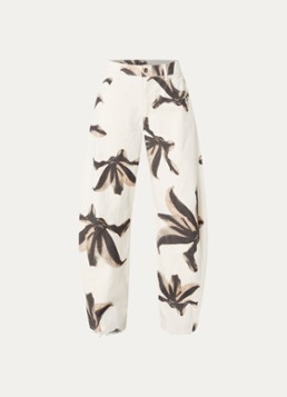 10DAYS Dames High waist straight leg jeans met print in de kleur Gebroken wit