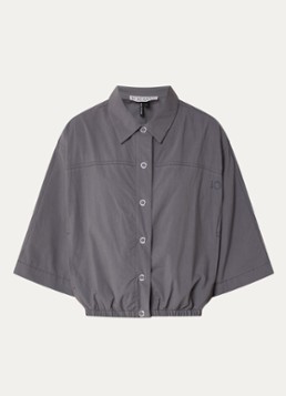 10DAYS Dames Blouse met kraag in de kleur Donkergrijs