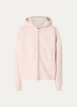 10DAYS Dames Oversized sweatvest met logo in de kleur Lichtroze
