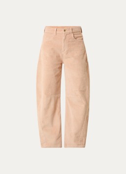 10DAYS Dames High waist wide fit broek met steekzakken in de kleur Abrikoos