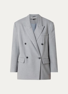 10DAYS Dames Proud double-breasted blazer met klepzakken in de kleur Lichtgrijs