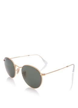 Ray-Ban Retro Heren Round Metal zonnebril gepolariseerd RB3447 Goud - Deal