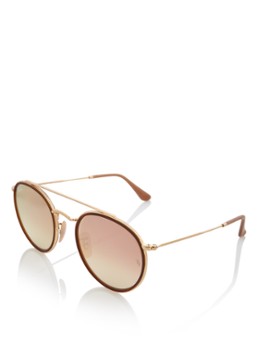 Ray-Ban Retro Heren Round Double Bridge zonnebril RB3647N Roze - Deal