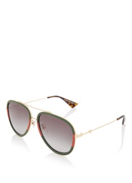 Gucci Aviator Dames Piloten zonnebril GG0062S Groen