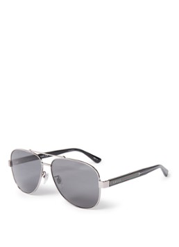 Gucci Aviator Heren Zonnebril gepolariseerd GG0528S Zilver - Deal