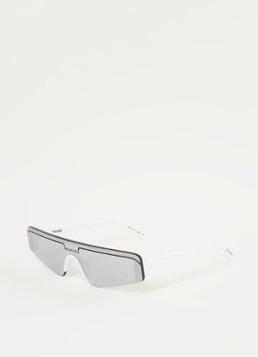Balenciaga Shield Heren Zonnebril BB0003S Wit - Deal