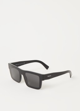 Prada Wayfarer Heren Wayfarer zonnebril PR19WS Zwart - Deal