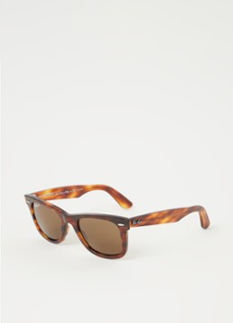 Ray-Ban Wayfarer Heren Wayfarer zonnebril gepolariseerd RB2140 Donkerbruin - Deal