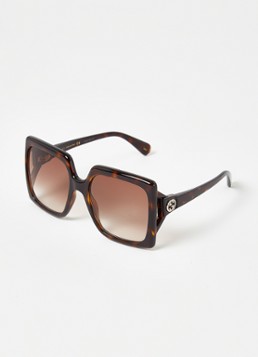 Gucci Retro Dames Butterfly zonnebril GG0876S Donkerbruin - Deal