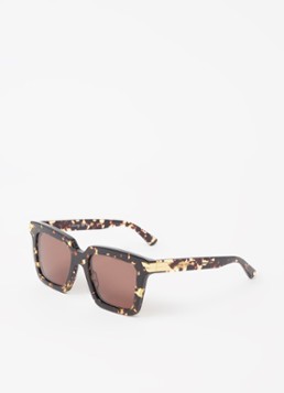 Bottega Veneta Retro Dames Zonnebril BV1005S Donkerbruin - Deal