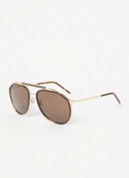 Dolce & Gabbana Aviator Heren Piloten zonnebril DG2277 Goud - Deal