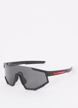 Prada Heren Shield zonnebril PS04WS Zwart - Deal