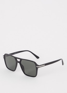 Prada Heren Piloten zonnebril gepolariseerd PR20YS Zwart - Deal