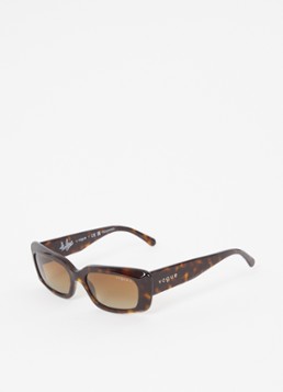 VOGUE Dames Wayfarer zonnebril gepolariseerd VO5440S Donkerbruin - Deal