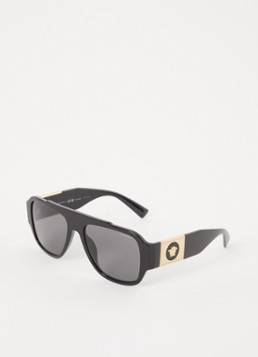 Versace Heren Piloten zonnebril gepolariseerd VE4436U Zwart - Deal