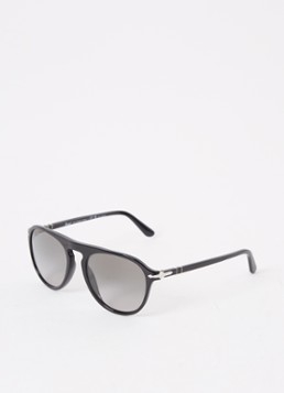 Persol Heren Piloten zonnebril gepolariseerd PO3302S Zwart - Deal
