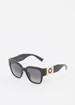 Versace Dames Wayfarer zonnebril gepolariseerd VE4437U Zwart - Deal