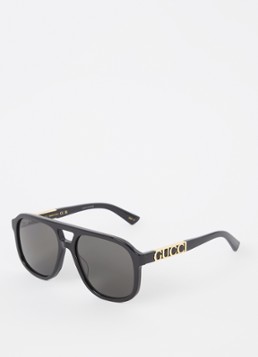 Gucci Heren Piloten zonnebril gepolariseerd GG1188S Zwart - Deal