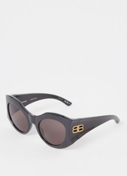Balenciaga Heren Hourglass zonnebril BB0256S Zwart - Deal
