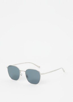 Oliver Peoples Heren Rynn zonnebril gepolariseerd OV1329ST Zilver - Deal