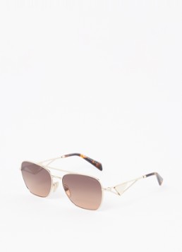 Prada Dames Piloten zonnebril PRA50S Goud - Deal