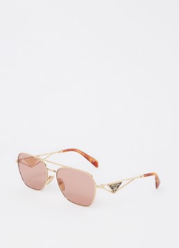 Prada Dames Piloten zonnebril PRA50S Goud - Deal