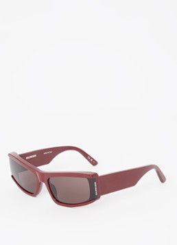 Balenciaga Heren Retro zonnebril BB0301S Bordeauxrood - Deal