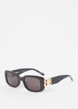 Balenciaga Dames Retro zonnebril BB0310SK Zwart