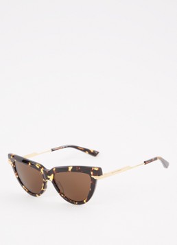 Bottega Veneta Dames Cat Eye zonnebril BV1265S Donkerbruin - Deal