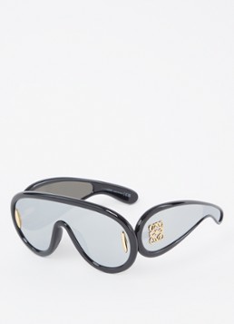 LOEWE Heren Wave Mask zonnebril LW40108I Zwart - Deal