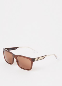 Armani Heren Wayfarer zonnebril EA4224 Bruin - Deal