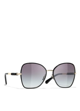 CHANEL Dames VLINDER ZONNEBRIL Zwart - Deal