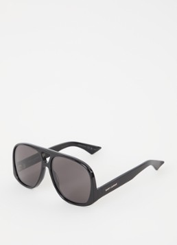 Saint Laurent Dames Piloten zonnebril SL652 Zwart