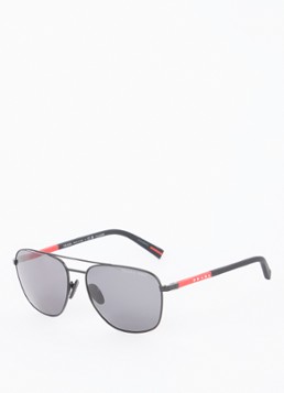 Prada Linea Rossa Dames Piloten zonnebril gepolariseerd PS54ZS Zwart - Deal