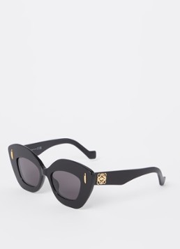 LOEWE Heren Retro Screen zonnebril LW40127I Zwart - Deal