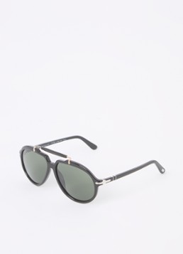 Persol Heren Piloten zonnebril PO0202S Zwart - Deal