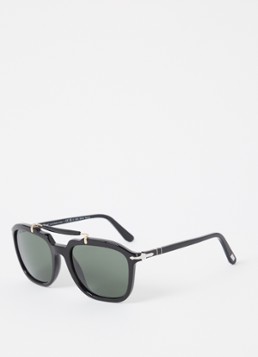 Persol Heren Piloten zonnebril PO0203S Zwart - Deal